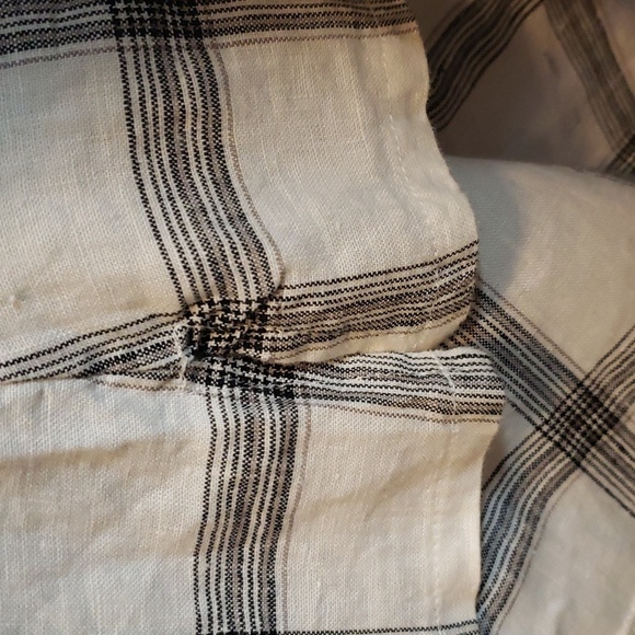 French Curve 100% Linen Roll-Tab Pullover Tunic, Small - Picture 6 of 8